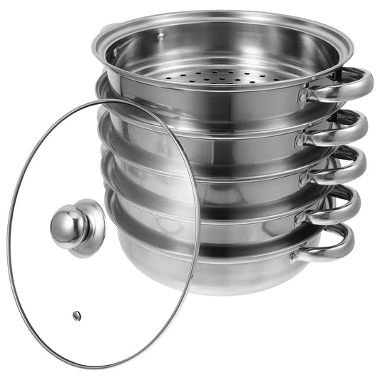 Accessories Stainless Steel Steam Hot Pot Soup Steaming Cookware Steamer Soup Dumpling Food Vegetable Steamer Stock with Lid
Kochtöpfe,Topf Set