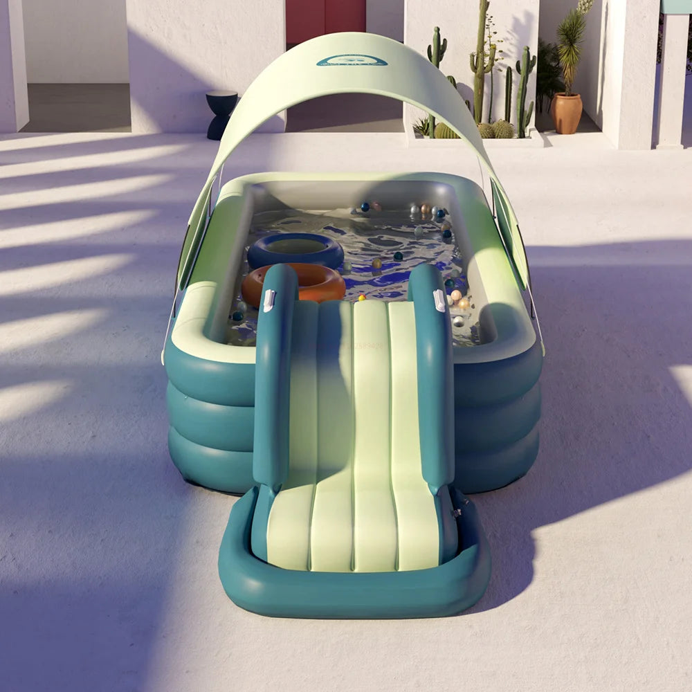 2025 Large Summer Swimming Pool Inflatable Large Pools For Family With Slide Inflatable Toys Water Game Outdoor Games Baby Pool