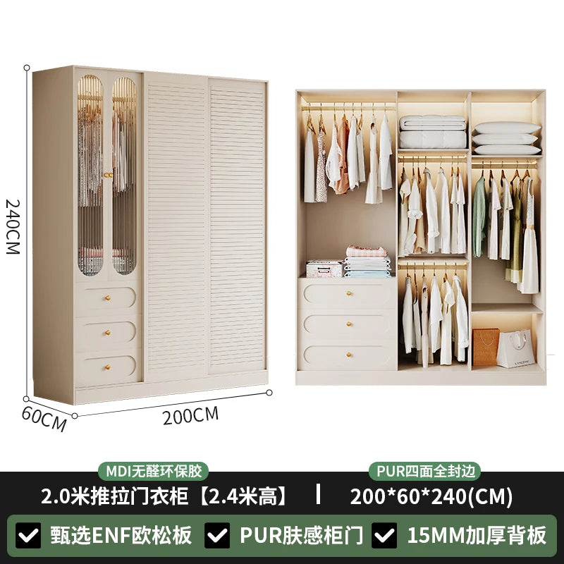 Nordic Fabric Closet Cupboard Clothes Storage Drawers Wardrobe Bedroom Garden Modular Makeup Guarda Roupa Furniture For Room