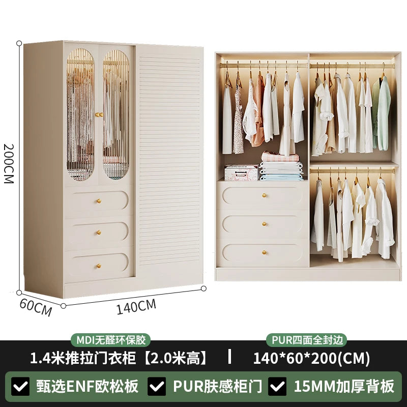 Nordic Fabric Closet Cupboard Clothes Storage Drawers Wardrobe Bedroom Garden Modular Makeup Guarda Roupa Furniture For Room
