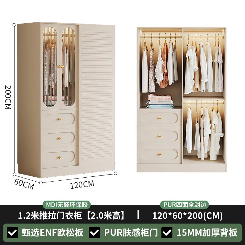 Nordic Fabric Closet Cupboard Clothes Storage Drawers Wardrobe Bedroom Garden Modular Makeup Guarda Roupa Furniture For Room