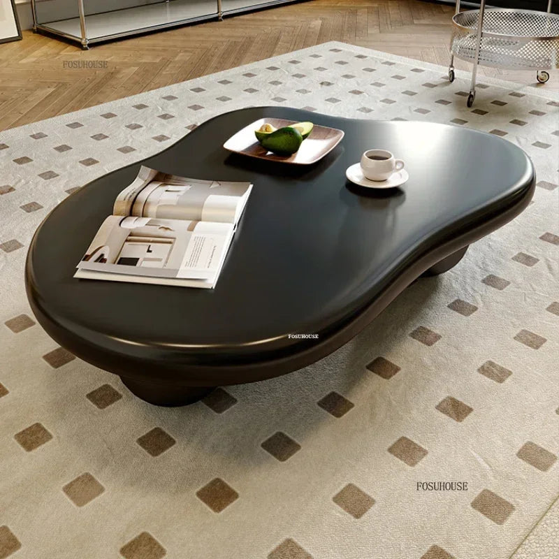 European Designer Cloud Coffee Tables Living Room Furniture Creative Irregular Tea Tables Luxury Small Apartment Sofa Side Table