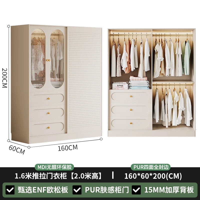 Nordic Fabric Closet Cupboard Clothes Storage Drawers Wardrobe Bedroom Garden Modular Makeup Guarda Roupa Furniture For Room