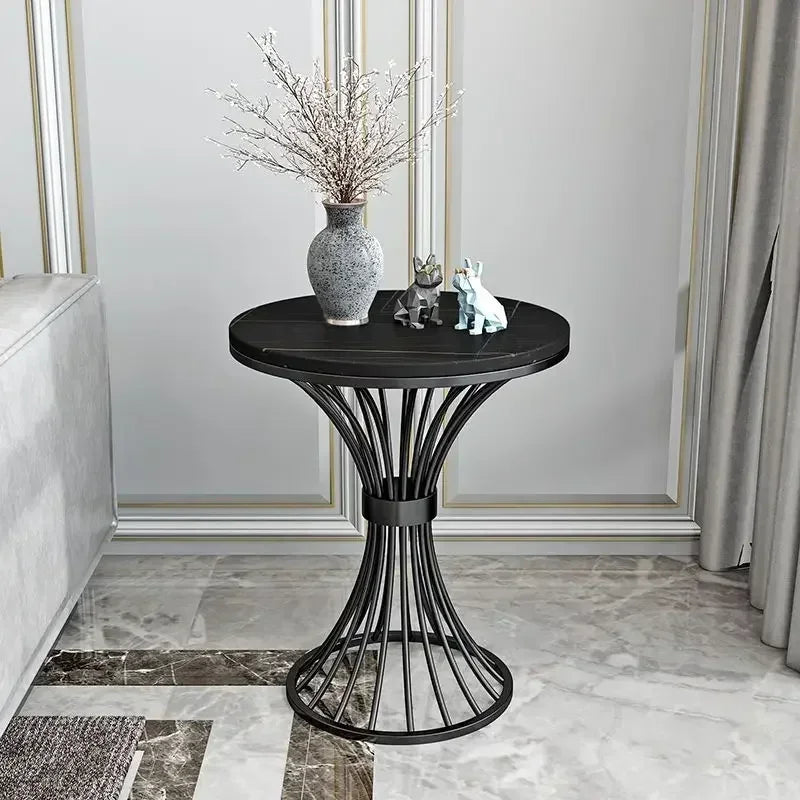 Nordic Marble round side table living room  sofa corner tables INS Business reception coffee table negotiating Luxury furniture
