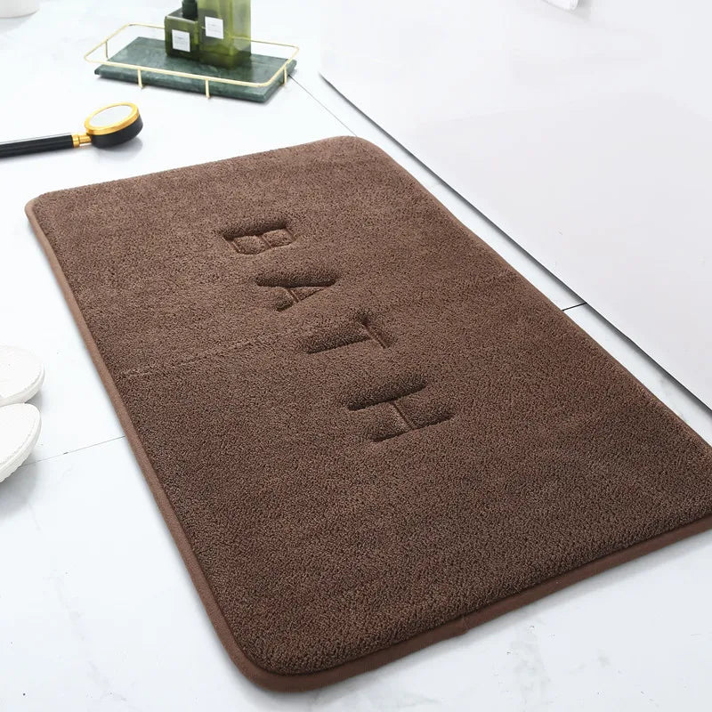 Thickened simple toilet absorbent foot mat carpet bathroom non-slip mat shower room mat household dirt-resistant door mat