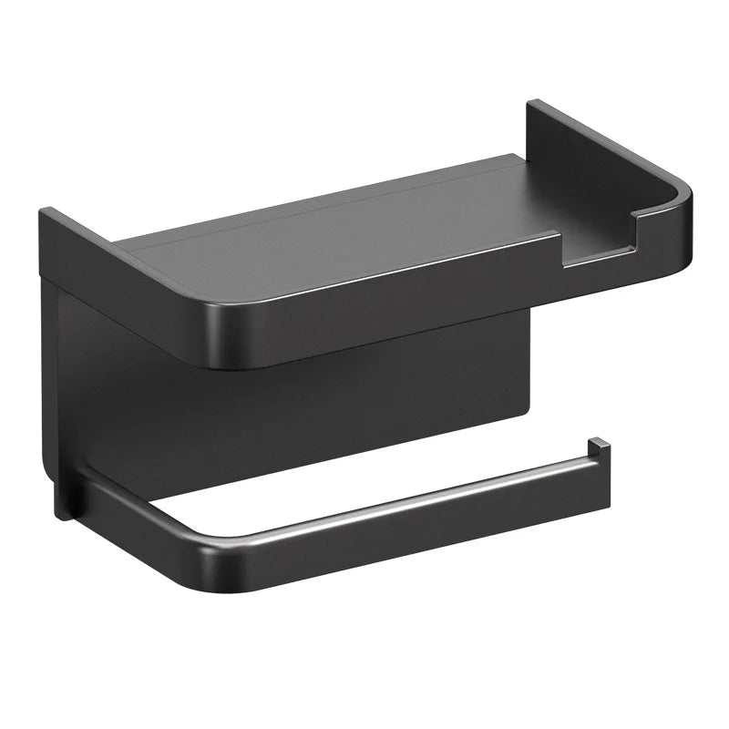 Wall Mounted Toilet Paper Holder Rustproof Thickened Plastic Storage Rack For Bathroom Kitchen Toilet Paper Roll Holder