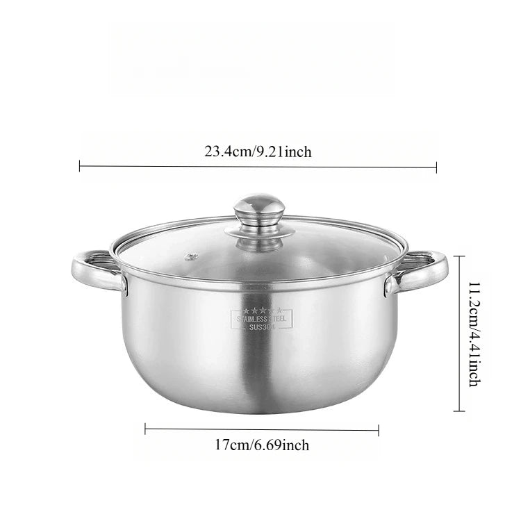 15pcs 3-Ply Stainless Steel Pots and Pans Set Kitchen Cookware Sets with Glass Lids, Stay-Cool Handle, Oven Safe Dishwasher
Kochtöpfe,Topf Set