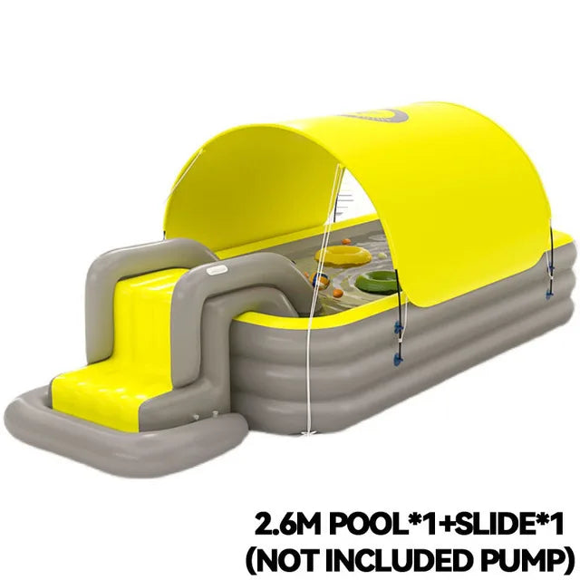 2025 Large Summer Swimming Pool Inflatable Large Pools For Family With Slide Inflatable Toys Water Game Outdoor Games Baby Pool
