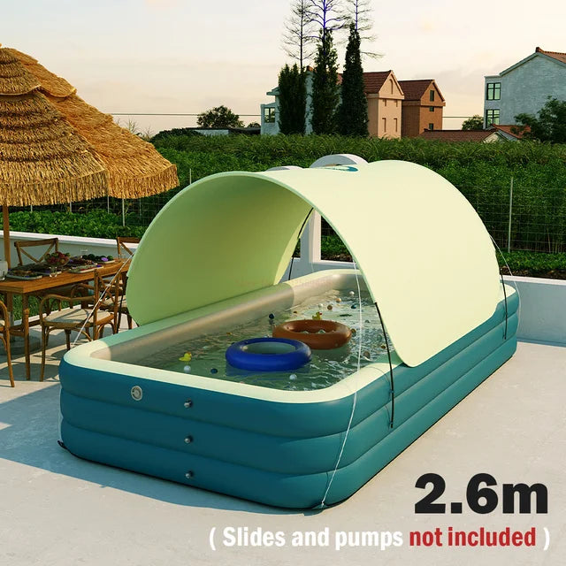 2025 Large Summer Swimming Pool Inflatable Large Pools For Family With Slide Inflatable Toys Water Game Outdoor Games Baby Pool