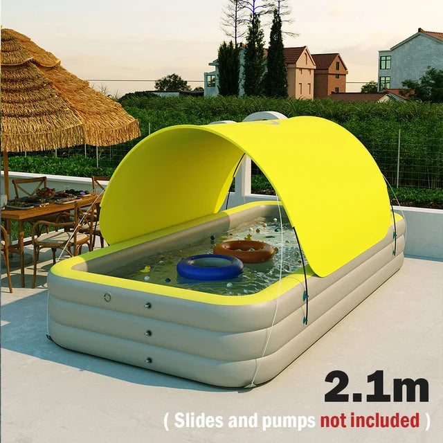 2025 Large Summer Swimming Pool Inflatable Large Pools For Family With Slide Inflatable Toys Water Game Outdoor Games Baby Pool