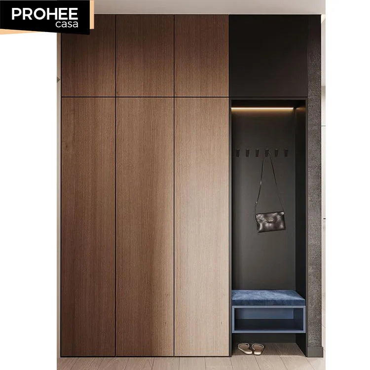 Simple design Living room furniture Household wooden entrance Shoe cabinet with seat