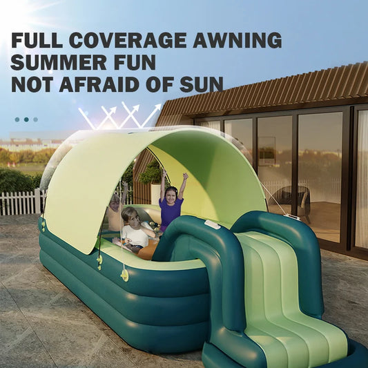 2025 Large Summer Swimming Pool Inflatable Large Pools For Family With Slide Inflatable Toys Water Game Outdoor Games Baby Pool