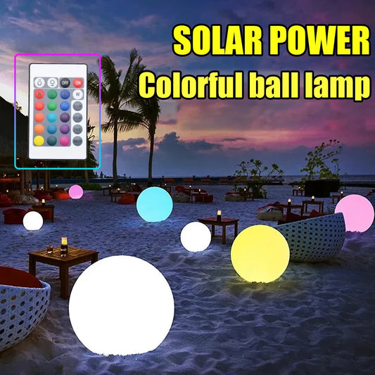 Solar Floating Garden Ball Light Swimming Pool Waterproof LED Lights 16Color Lawn Lamp for Toy Outdoor Party Wedding Bar Decor