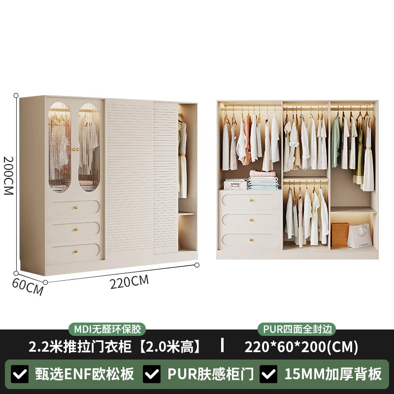 Nordic Fabric Closet Cupboard Clothes Storage Drawers Wardrobe Bedroom Garden Modular Makeup Guarda Roupa Furniture For Room