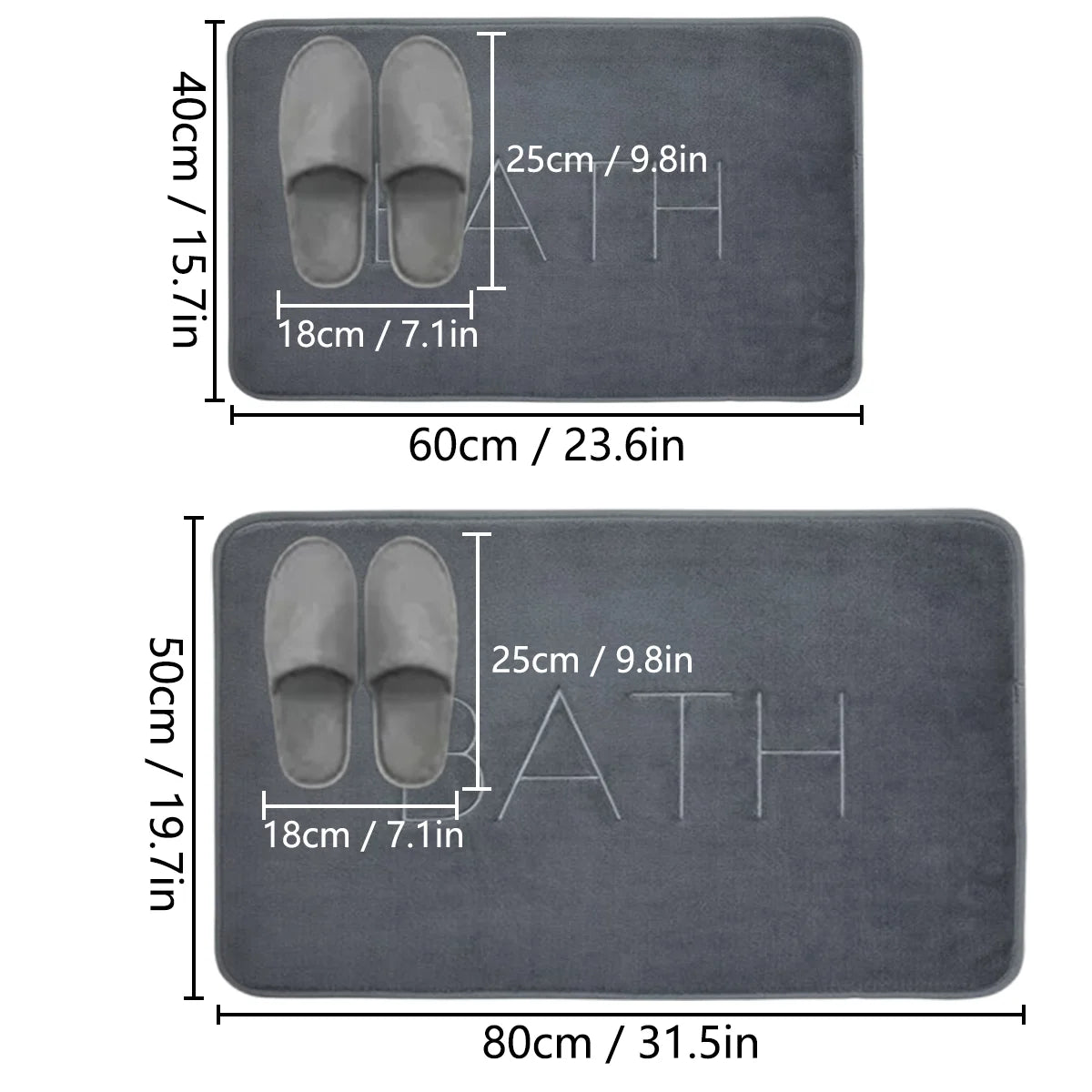 Thickened simple toilet absorbent foot mat carpet bathroom non-slip mat shower room mat household dirt-resistant door mat