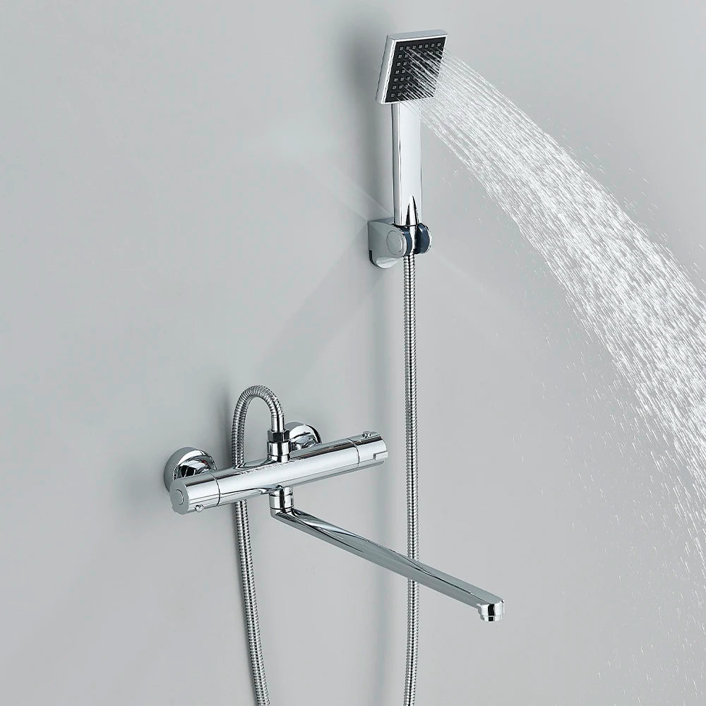 Chrome Thermostatic Shower Faucet Mixing Valve Thermostatic Shower Faucets Bathtub Faucet for Bathroom